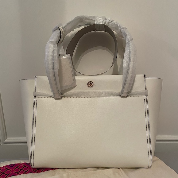 Tory Burch Handbags - Brand new with tags!! Tory burch Parker small tote, New ivory/ Mango interior